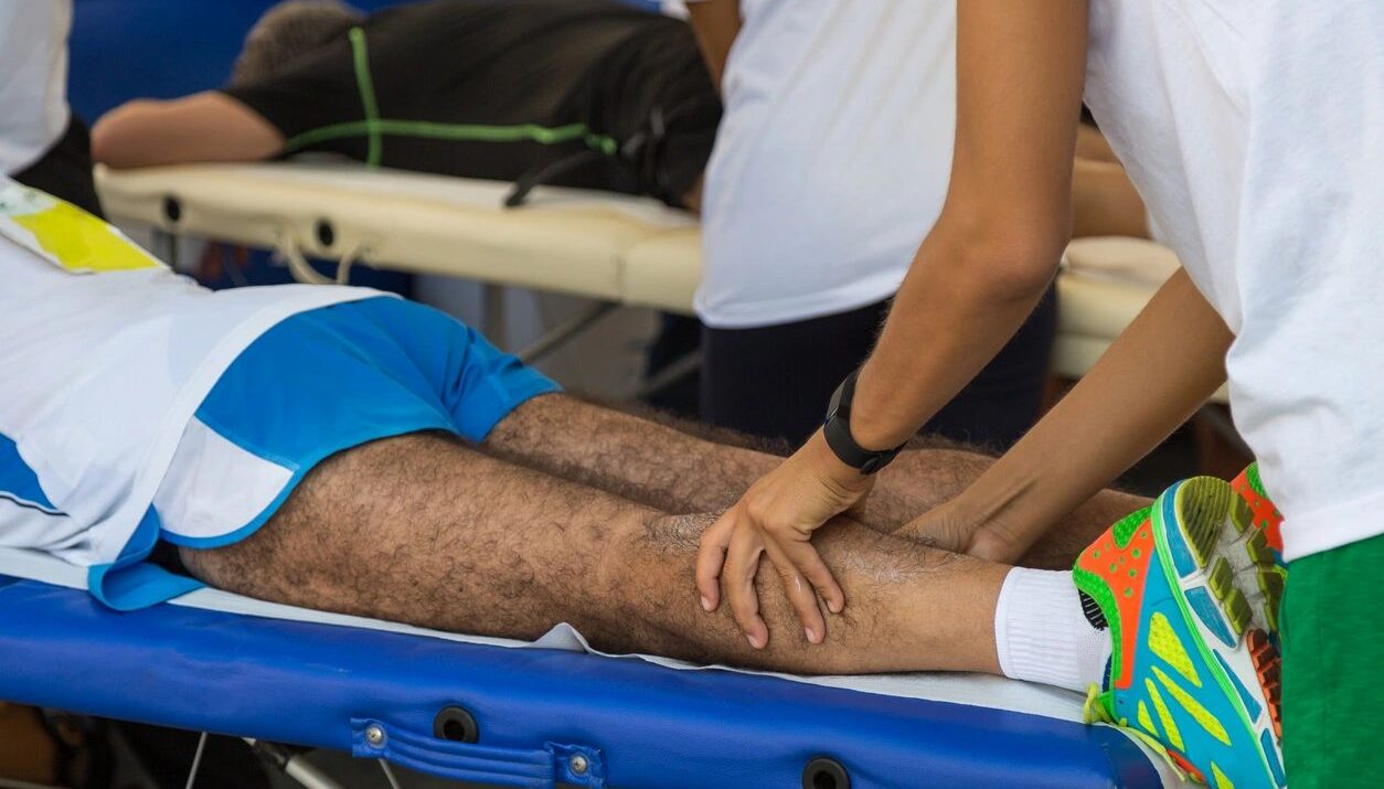 a man receiving treatment